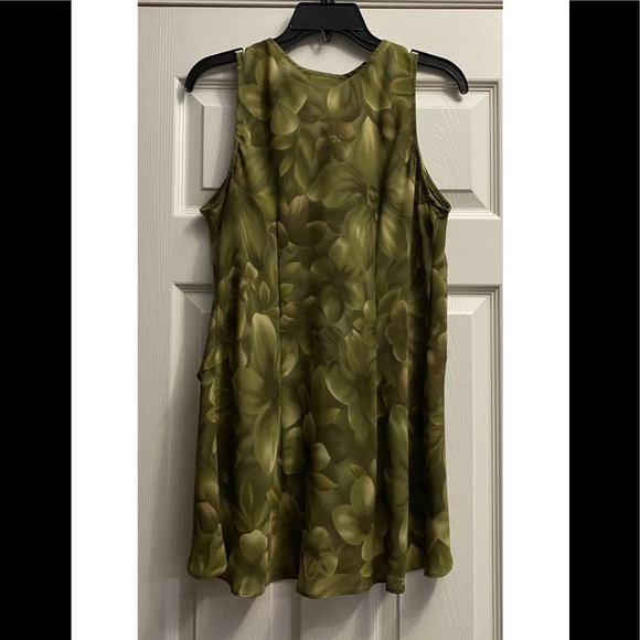 Vintage Positive Attitude 2pcs Set Skirt & Blouse Floral Sage Sz 14 Petite - Picture 5 of 8